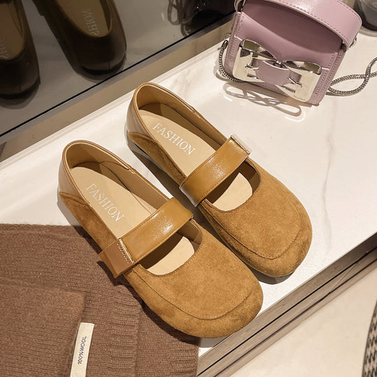 Damen Ballerina-Schuhe mit verstellbarem Riemen und weichem Innenfutter R&B