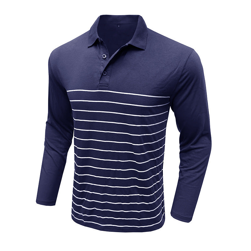 R&B | Pique Pullover Slim Passform Baumwollstrick Elegantes Streifenmuster