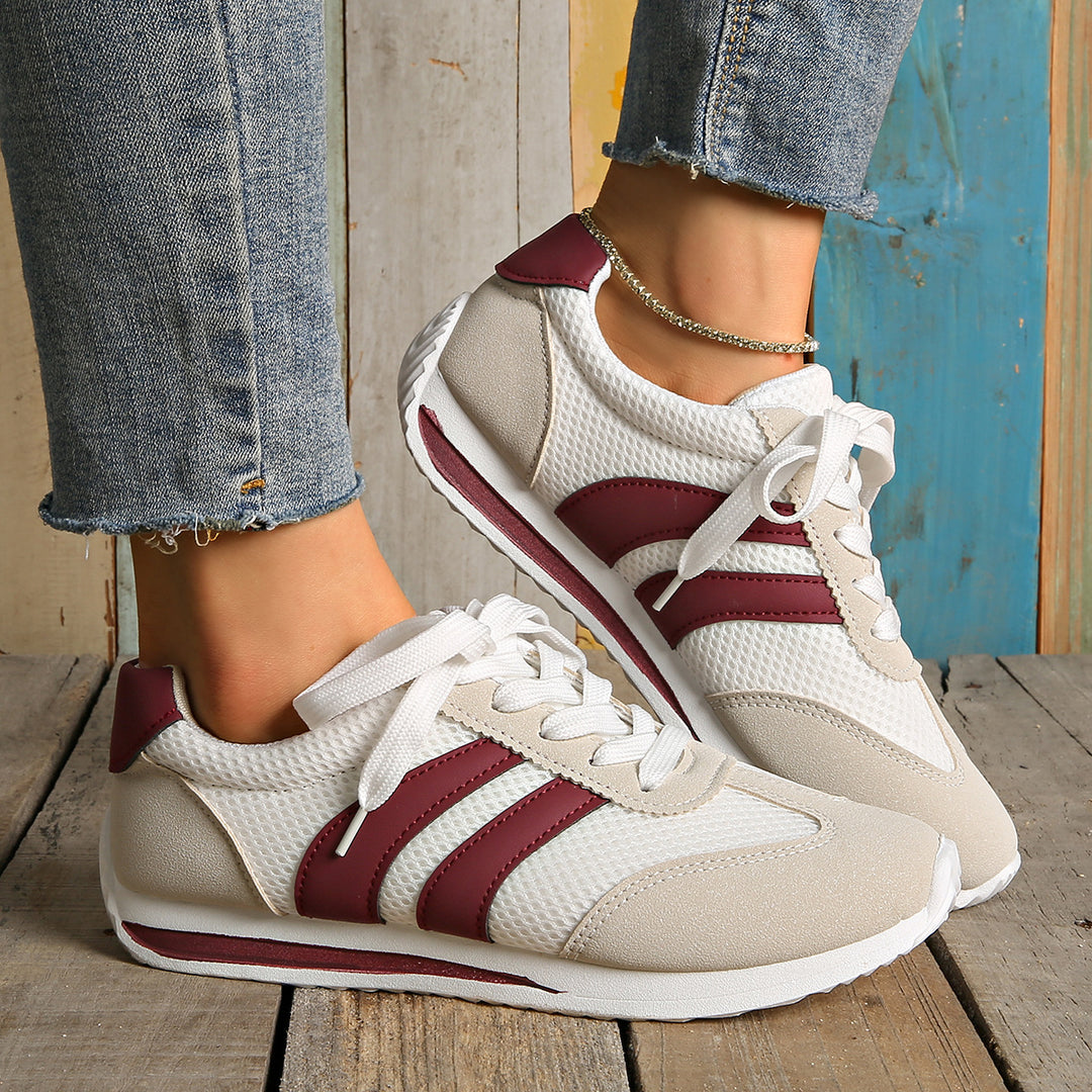 Damen Sportliche Sneaker mit atmungsaktivem Obermaterial und dämpfender Sohle R&B