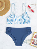 Damen Triangel-Bikini-Set mit modischem Wickeldetail und hochtailliertem Slip R&B