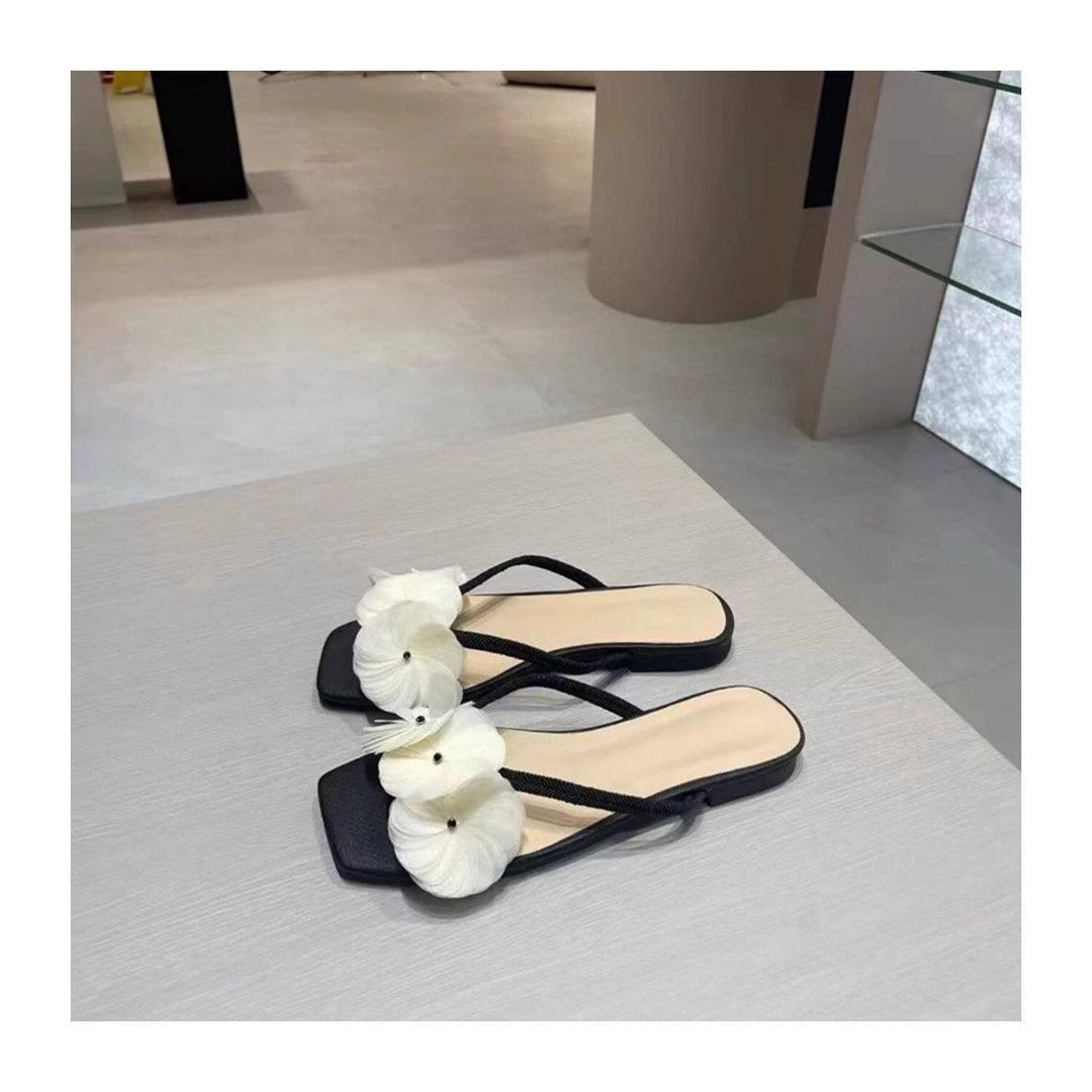 Damen Zehentrenner-Sandalen mit floralen Akzenten und ergonomischem Fußbett R&B