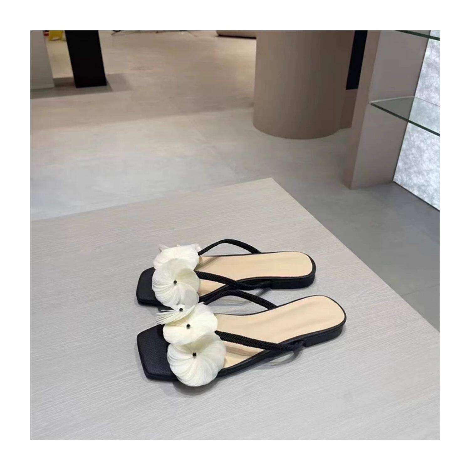 Damen Zehentrenner-Sandalen mit floralen Akzenten und ergonomischem Fußbett R&B
