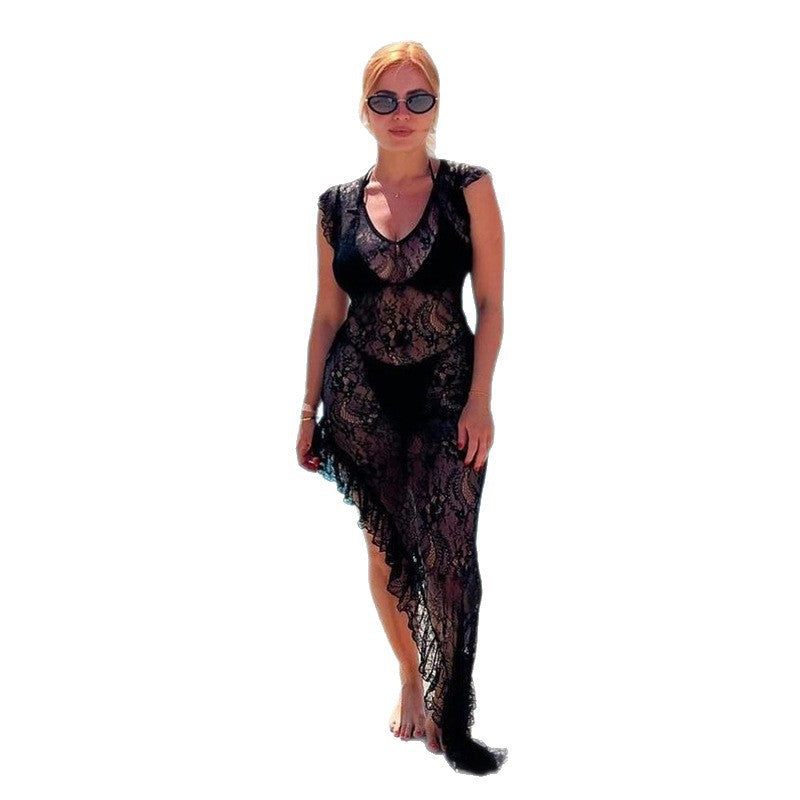 Damen Elegantes Spitzentuch mit asymmetrischem Schnitt R&B