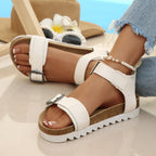 Damen Komfortable Riemchensandalen mit gepolstertem Fußbett und verstellbarem Riemen R&B
