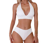 Damen Triangel-Bikini mit raffiniertem Hochschnitt und elegantem Wickel-Design R&B