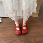 Damen Ballerinas mit elegantem Knotenverschluss und rutschfester Sohle R&B