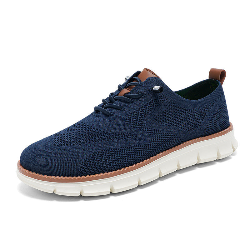 Damen nan gestrickter Derby-Sneaker mit flexibler Rillenlaufsohle und gepolstertem Komfortfußbett R&B