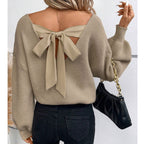 Damen Pullover mit eleganter Schleifen-Ausschnittgestaltung R&B