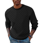 Herren rundhals Strickpullover im modernen Design mit strukturierter Oberfläche R&B