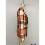 Damen Karierter Blazer aus weichem Wollmix R&B