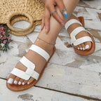 Damen Slipper mit verstellbarem Riemendesign und rutschfester Sohle R&B