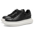 Damen Komfortable Leder Sneakers mit dicker Sohle R&B