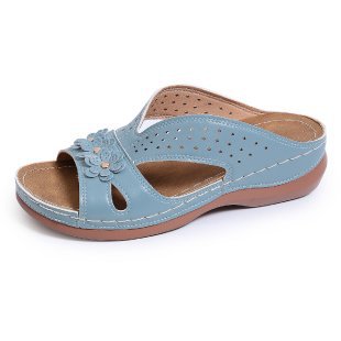 Damen Komfortable Clogs mit floralem Cut-Out-Design R&B