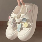 Damen Modische Plateau-Slipper mit verspielter Dekoration R&B