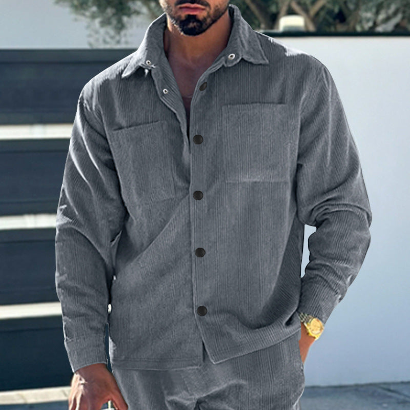 Herren Karierte Baumwolljacke im lässigen Schnitt mit praktischen Taschen R&B