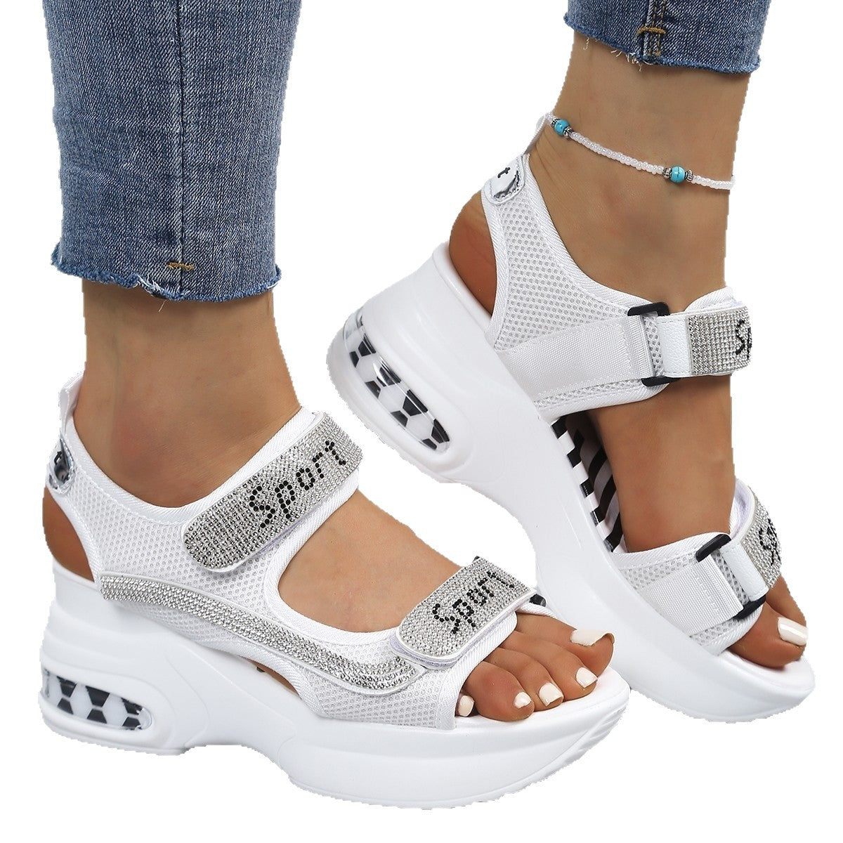Damen Sportliche Sandalen mit funktionalem Klettverschluss R&B