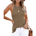 Damen ärmelloses Stricktop mit Struktur R&B