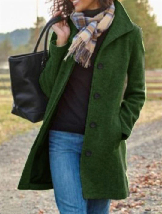 Damen eleganter Wollmantel R&B