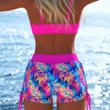 Damen modischer Bikini-Set mit Schößchen und verstellbarem Träger R&B