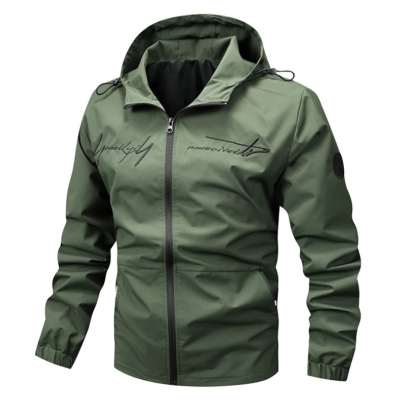 Herren wetterfeste Leichtjacke mit innovativem Kapuzensystem R&B