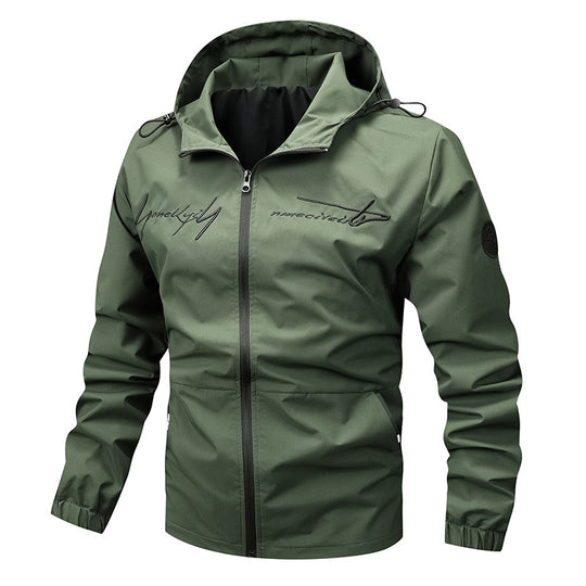 Herren wetterfeste Leichtjacke mit innovativem Kapuzensystem R&B