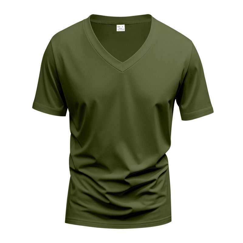 Herren Funktions-T-Shirt mit V-Ausschnitt aus atmungsaktivem Material R&B