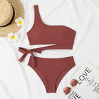 Damen Asymmetrischer Bikini mit verstellbarem Bindegurt R&B