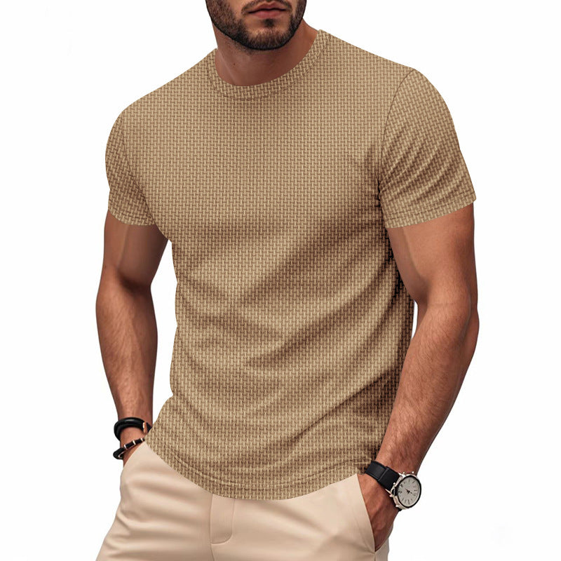 Herren Atmungsaktives Kurzarm-T-Shirt mit stylischem Reißverschluss R&B