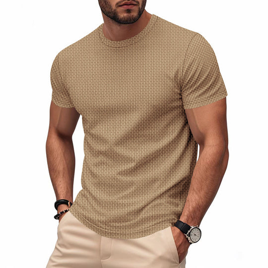 Herren Atmungsaktives Kurzarm-T-Shirt mit stylischem Reißverschluss R&B