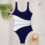 Damen Einteiler Badeanzug mit elegantem Farbverlauf und modischen Trägerdetails R&B