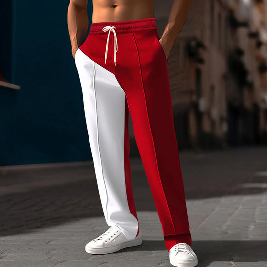 Herren nan sportliche Jogginghose mit asymmetrischem Schnitt und elastischem Bund R&B