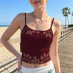 Damen Crop Top mit floralem Druck