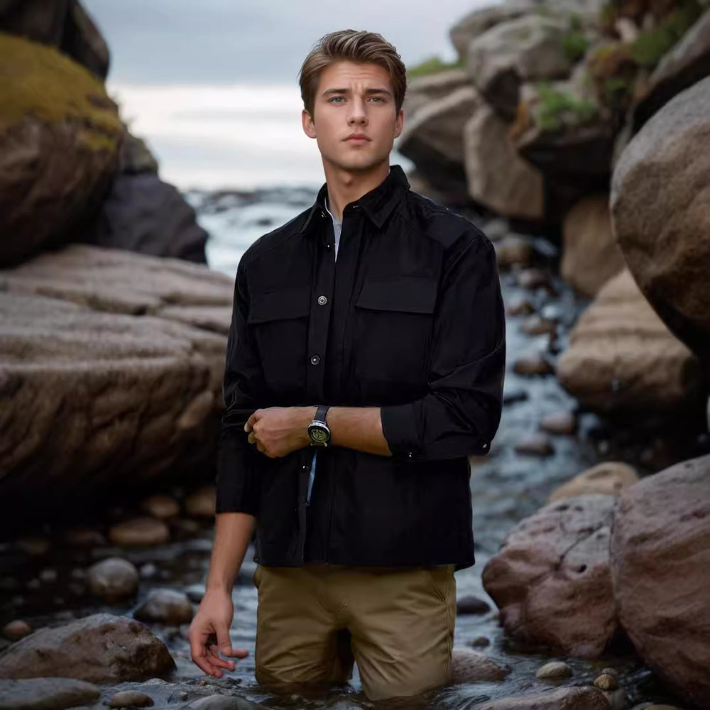 Herren lässige Sommerjacke mit Windschutz R&B