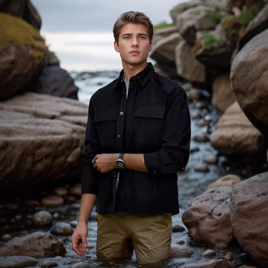 Herren lässige Sommerjacke mit Windschutz R&B