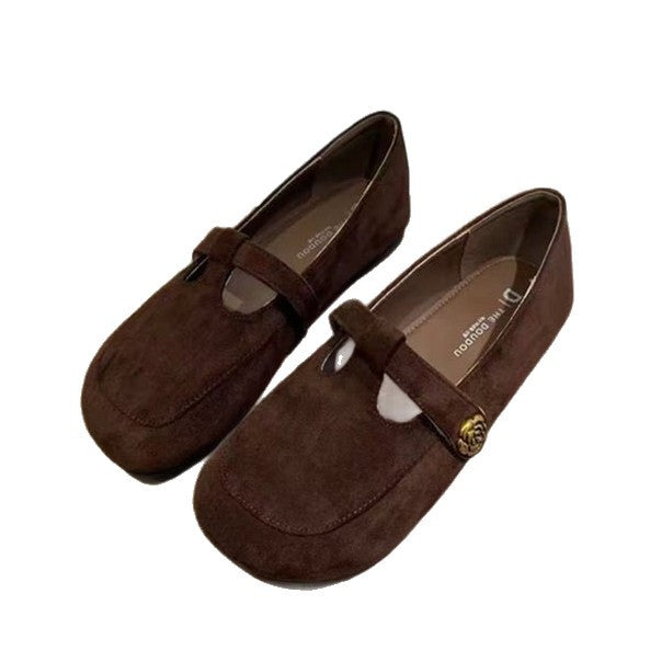 Damen Ballerinas mit modischem Riemchen und eleganter Schnallenverzierung R&B
