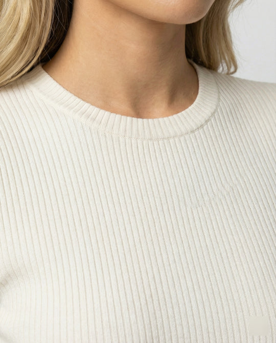 Elegantes Damen Langarmshirt Slim Fit mit hohem Stehkragen Weiß