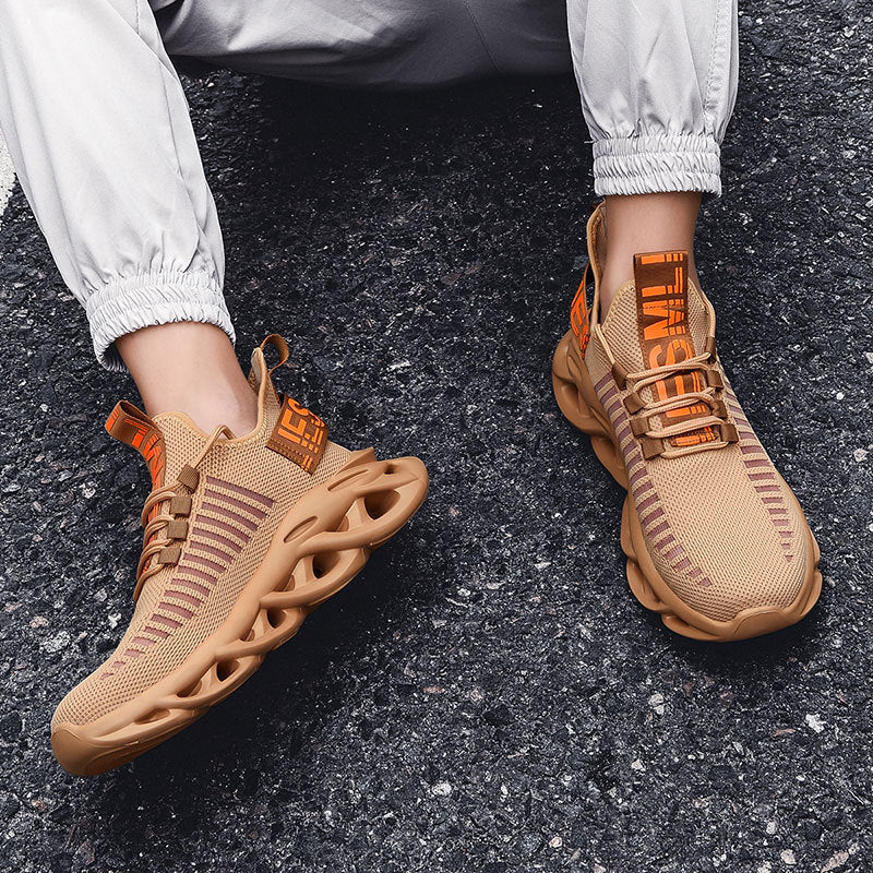 Damen Sportliche Leichtgewicht-Sneaker mit atmungsaktiver Strickoberfläche R&B