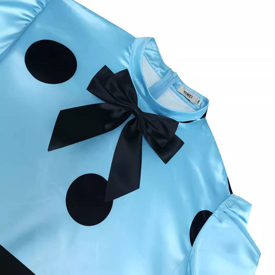 Damen Verspieltes Punktekleid mit schickem Schleifendetail R&B