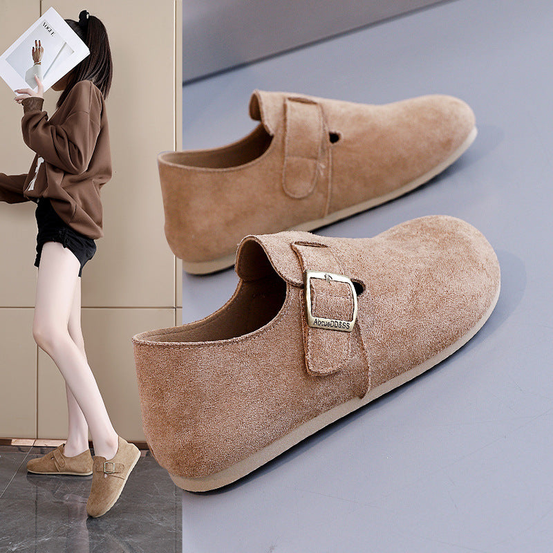 Damen Komfortable Slipper mit praktischem Klettverschluss R&B
