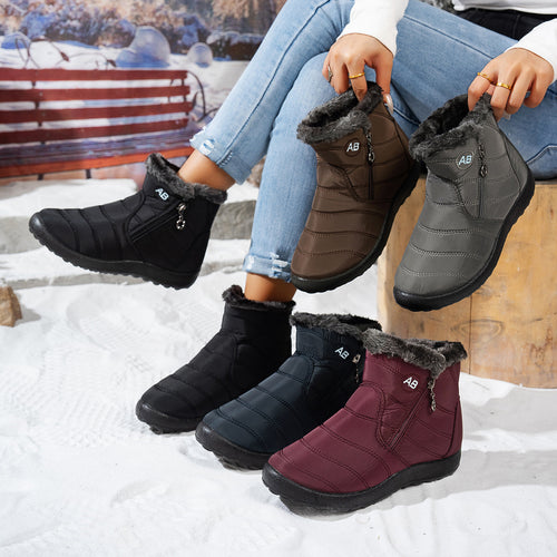 Damen Winterstiefel mit praktischem Reißverschluss und kuscheligem Innenfutter R&B