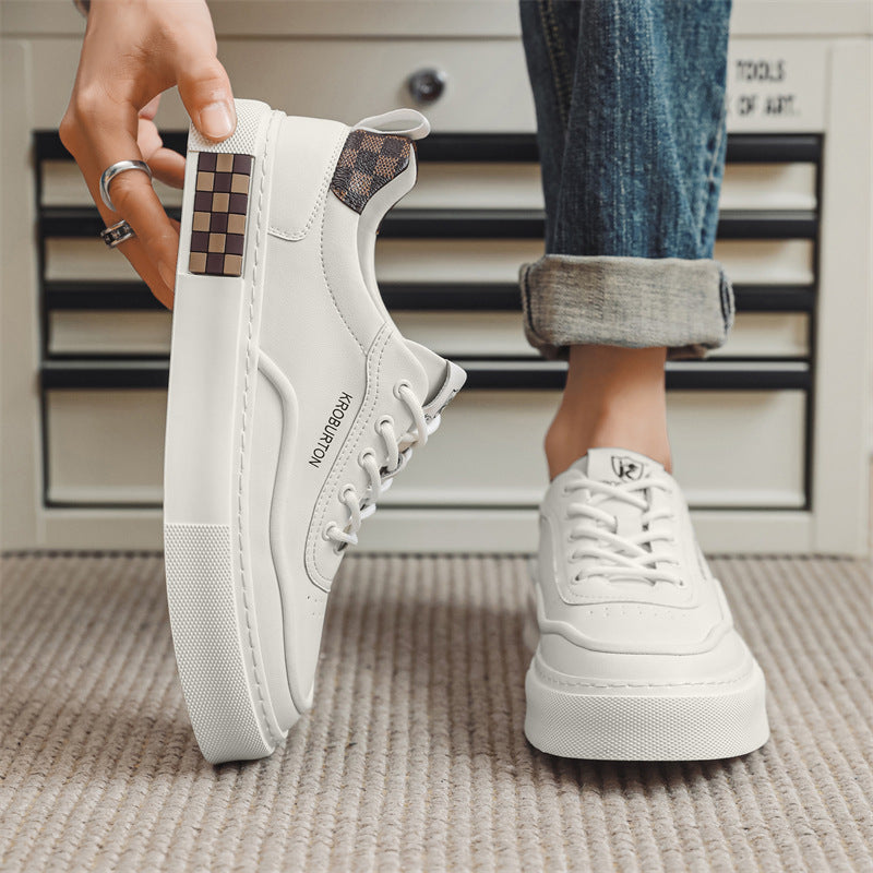 Damen Sportliche Sneakers mit modischem Leder-Design und dämpfender Laufsohle R&B