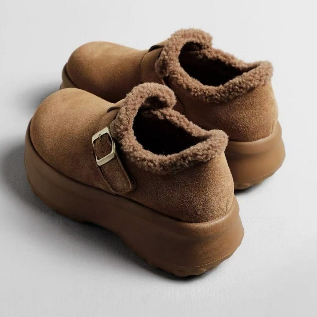 Damen Komfortable Clogs mit elegantem Kunstfellfutter R&B