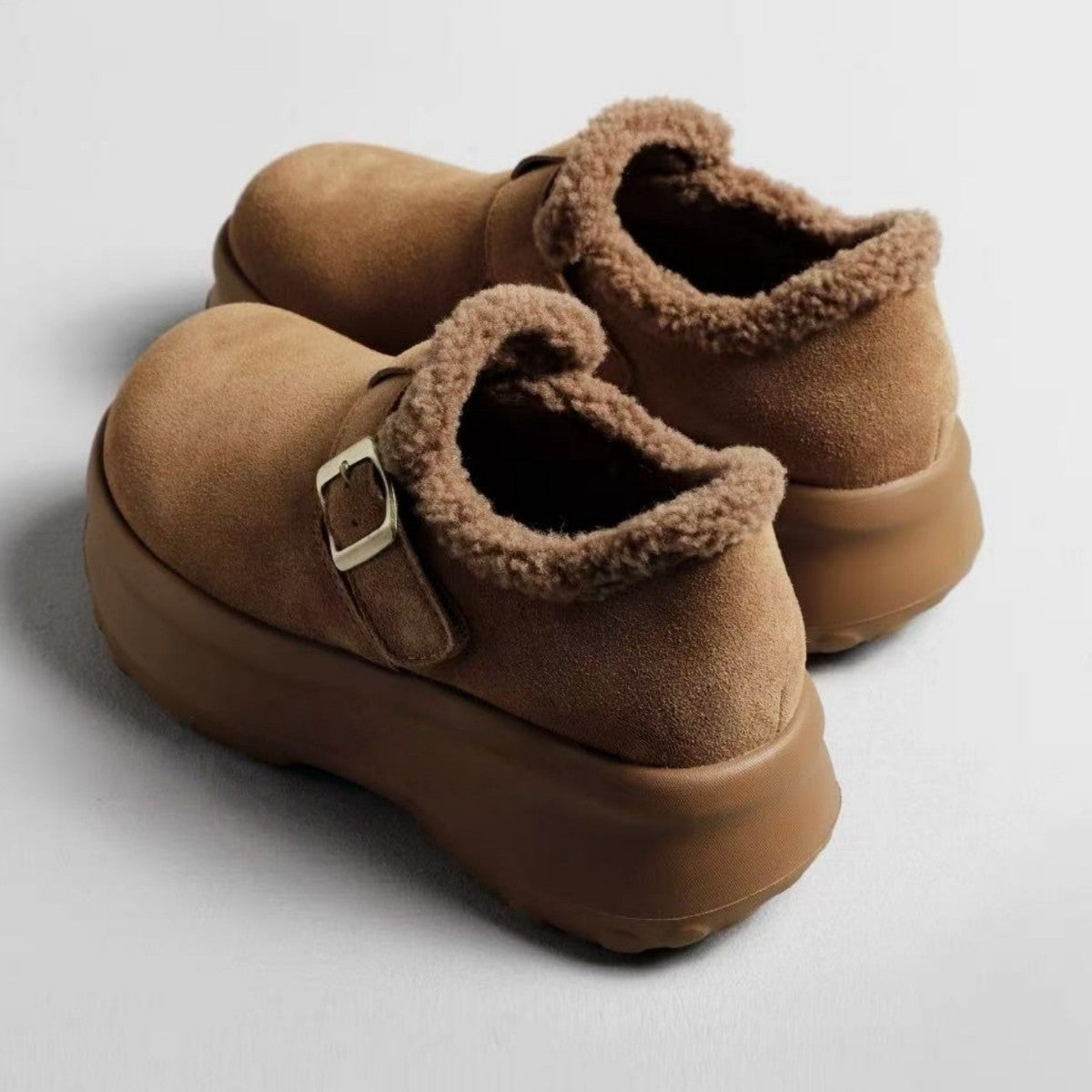 Damen Komfortable Clogs mit elegantem Kunstfellfutter R&B