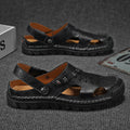 Damen Sommerliche offene Ledersandalen mit atmungsaktiver Oberstruktur R&B