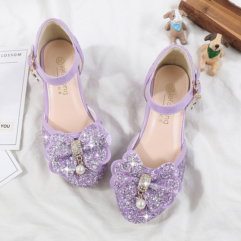 Mädchen Ballerina Schuhe mit funkelndem Blumenmotiv R&B