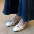 Damen Elegante und bequeme Pumps mit modischer Querriemenverzierung R&B