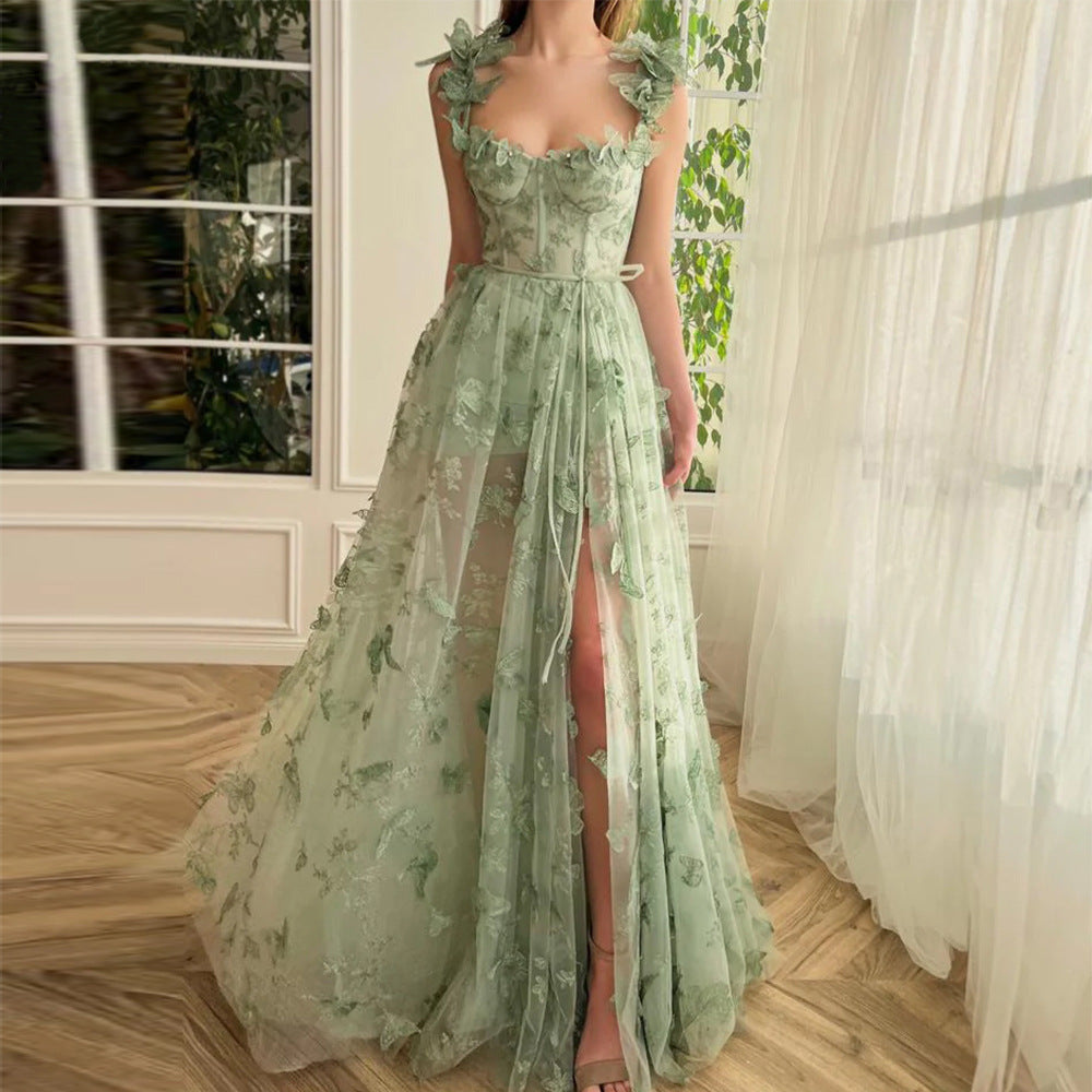 R&B | Chic Schlitz Braut Party Strand Kleid