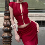 Damen Mesh-Oberteil mit dekorativem BindR&Band R&B