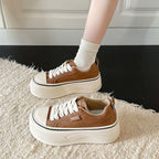Damen Komfortable Plateau-Sneaker mit elastischen Schnürsenkeln R&B