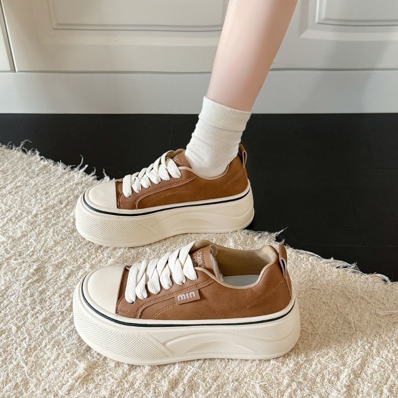 Damen Komfortable Plateau-Sneaker mit elastischen Schnürsenkeln R&B
